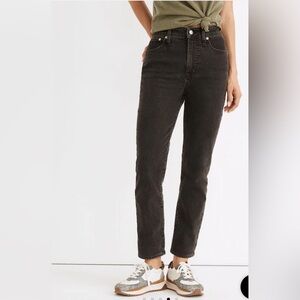 Madewell The Curvy Perfect Vintage Jean High Rise Stretch Lunar Black Sz 29 Tall